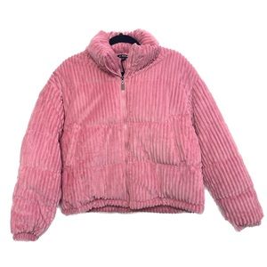 J.NNA Pink Corduroy Puffer Jacket NWT